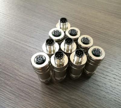 China M12 8 Pin Male A Coding Fielde Wireable Type Shielded Connector CNC Screw Terminator for sale