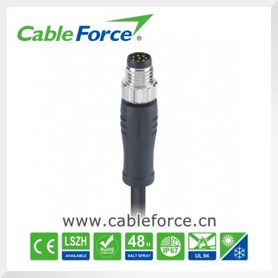 China M8 8pin Male Cable Wire Electrical Connector For Sensor / Industry Machinely for sale