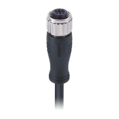 China 5 Pin Female M12 Plug Connector A-Coding Electrical Terminal Connector for sale