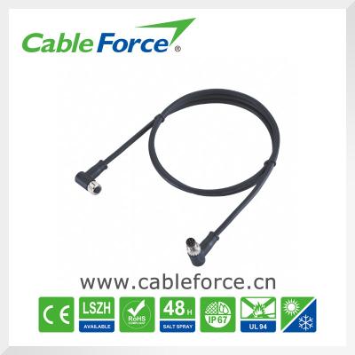 China IP67 Angled M8 Circular Connector , male to female 6 pin connector for sensor for sale