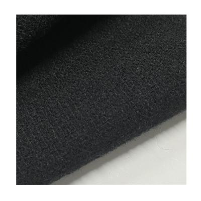 China 500g/m breathable heavyweight solid color tweed woolen fabric for coat jacket for sale