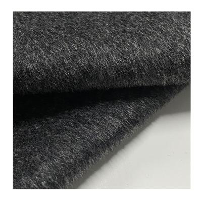 China Breathable In Stock Textile Wholesale Solid Woolen Fabric For Covering for sale