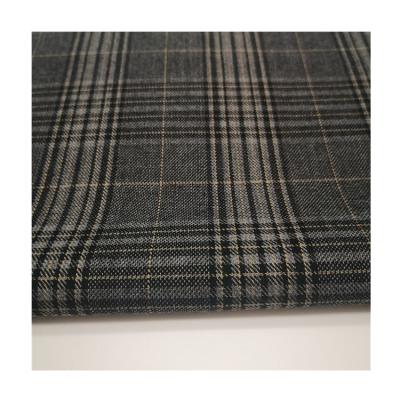 China Breathable Lightweight Yarn Dyed TR Check Woven Pant Skirt Fabric For Short for sale