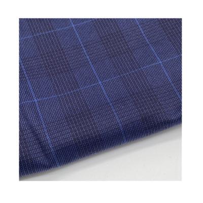 China Breathable Lightweight 173gsm Yarn Dyed TR Check Woven Fabric For Short Jacket Pant for sale