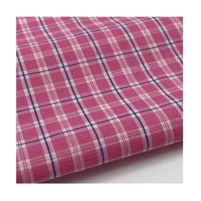 China Breathable Lightweight 95gsm Yarn Dyed Stripe And Check Poplin Linen Fabric for sale