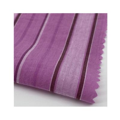 China Breathable Lightweight 107gsm Thread Dyed Stripe Cotton Woven Fabric for sale