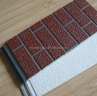 China Inflame Retarding PU Sandwich Wall Panel / Siding PU Foam Siding Exterior Wall 16mm for sale