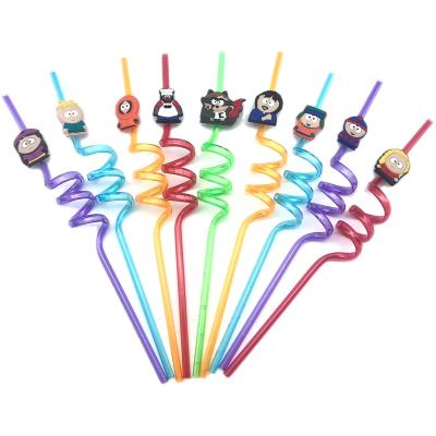 China Household Environment Friendly Color PVC Soft Art Straws Beverage for sale