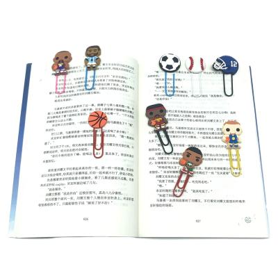 China Student Textbooks/Handouts Instruct Education Design Paper Clip Soft PVC Cartoon Paper Clip Wholesale for sale