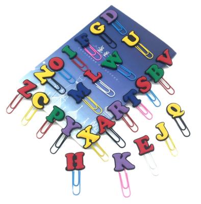 China Student Textbooks/Documents Cartoon Paper Clips Color Letters Paper Clips School Supplies Paper Clips Stationery Wholesale for sale