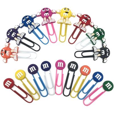 China Creative Cartoon Paper Clip Stationery Soft Plastic Student Textbooks/Children's Paper Clip Student Office Stationery Documents Personality for sale