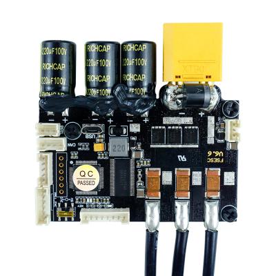 China E-skateboard/ebike/escooter/robotics/efoil electronic skateboard speed controller based on vesc 60a 60v 12s heatsink brushless motor ESC high current fsesc for sale