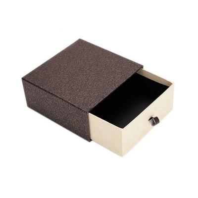 China Recycled Materials Unique luxury custom logo slide rigid cardboard paper gift jewellery box drawer jewelry box packaging for sale