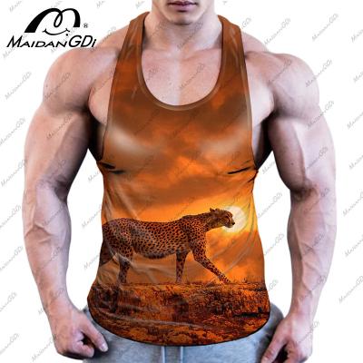 China Custom Animal Clown QUICK DRY Anel Anime Pattern Dye Skull 3D Printing Sublimation Sports Invest Men's Tank Top for sale