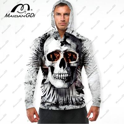 China High Quality Custom Anti-wrinkle Skeleton Printed Sweatshirt Men Hoodie Pullover for sale