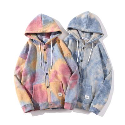 China High Quality Fleece Hoodie Men's Unisex Anti-Wrinkle Link Dye Hoodie Streetwear Hoodies for sale