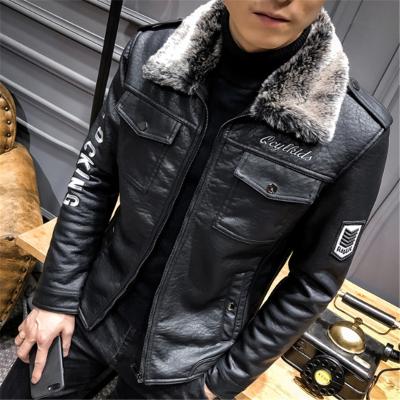 China Winter Waterproof Outwear Moto Fur Coat Men Real Fur Color Man Thickened Leather Jacket for sale