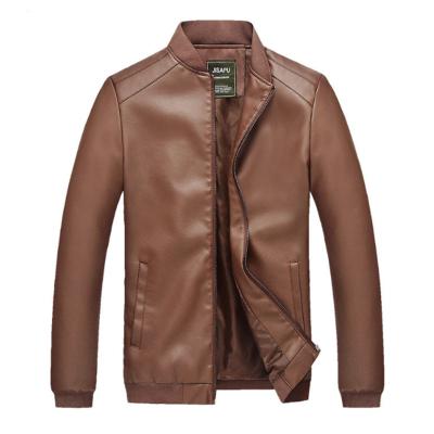 China Designer Waterproof Aviator Jacket Leather Men Moto Racing PU Man Leather Coat for sale