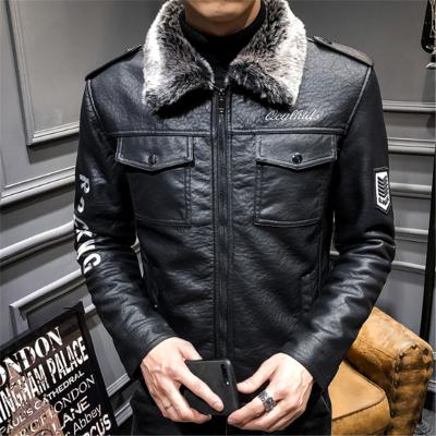 China Black Genuine Winter Thickened Fur Coat Motorcycle Men Fur Jacket En Leather Men's Raincoat Outwear for sale