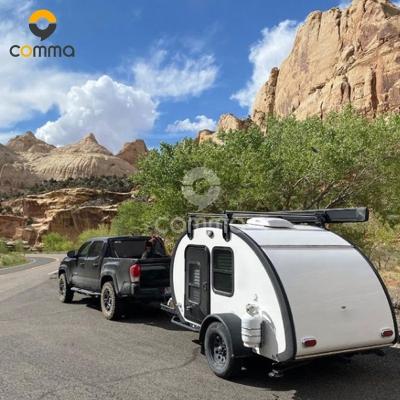 China 4X4 Auto Camper Light Low Price Small Campervan Caravan With Extra Tent for sale