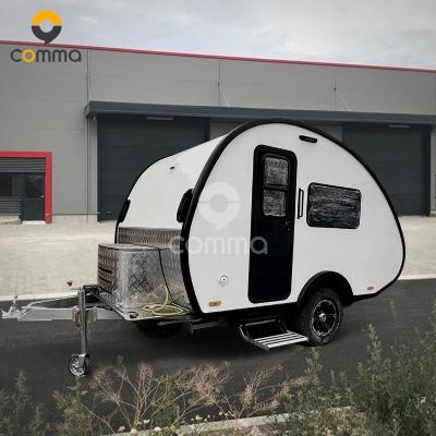 China Lightweight Universal Extendable Hybrid Caravan Travel Trailer 16ft Australian Standard Camper Trailer With Roof Rack for sale