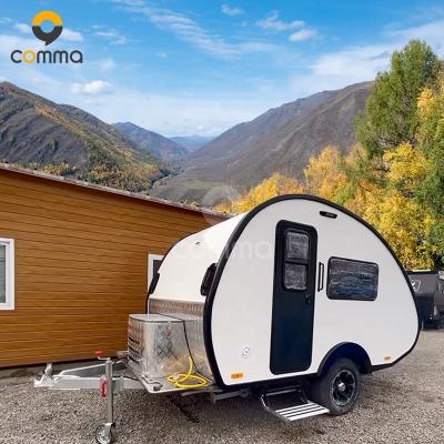 China Slide Caravan Lightweight Universal Auto Camper Trailer With Hard Top And Roof Rack for sale