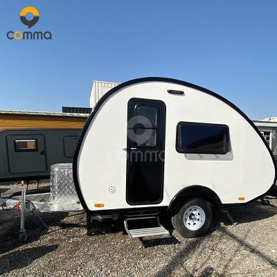 China Lightweight Quick Opening Aluminum Travel Trailer Motorhome Kit Small Caravan Trailer With Inline Toilet And Support for sale