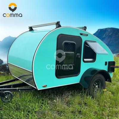 China Caravan Trailers Large RV European Style Lightweight Modern Camping Mobile Camper With Awe for sale