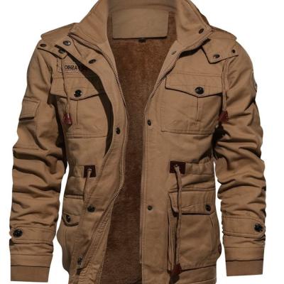 China High quality military bomber jacket waterproof for plus size warm and thick velvet bomber men's multi-pocket vintage bomber jacket jackets for sale