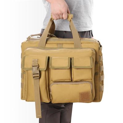 China Fashion Custom Logo Large Men's Laptop Messenger Bag Multifunction Tactical Military Briefcase For Men for sale