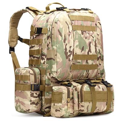 China 50l waterproof upgraded version of rucksack camouflage high density oxford military tactical backpack for sale