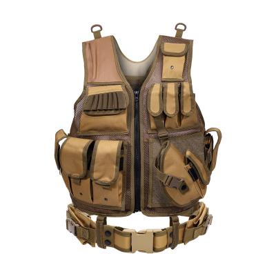 China 600D Adjustable 600D Nylon Tactical Vest Outdoor Combat Training Breathable Vest For Adults for sale