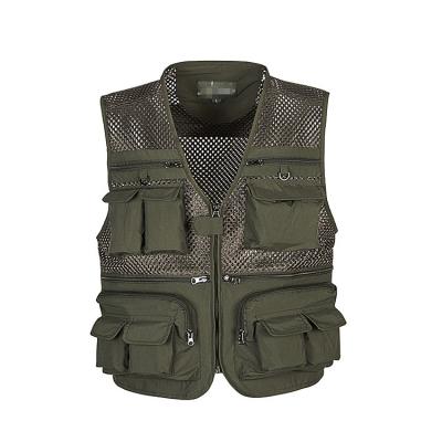 China 65% Cotton Ready Running Men's Summer Outdoor Work Hunting Fishing Travel Photo Vest With Pocket for sale