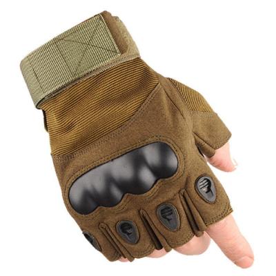 China Wholesale High Quality Stain Men's Military Tactical Gloves Adult Half Finger Shooting Hunting Gloves for sale