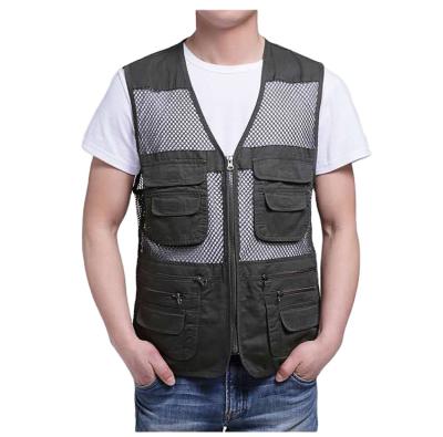 China Wholesale Cheap Anti-pilling Men's Vest Outdoor Sports Leisure Ready Stock Fishing Mesh Vest Photography Engineering Vest for sale