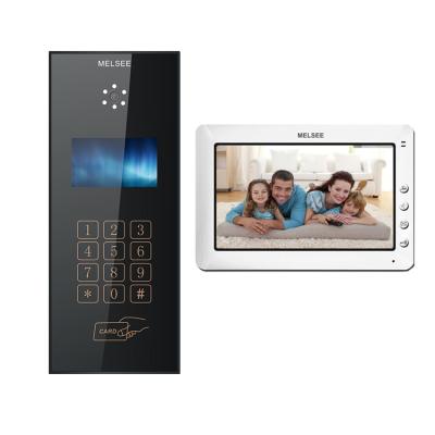 China alum alloy & Tempered Glass /ABS Apartment Door Phone Video Intercom for sale