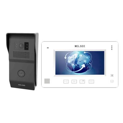 China Video Doorphone With Open Door Melsee 7 Inch 4 Wire Color Video Door Phone With Camera And Doorbell Monitoring for sale