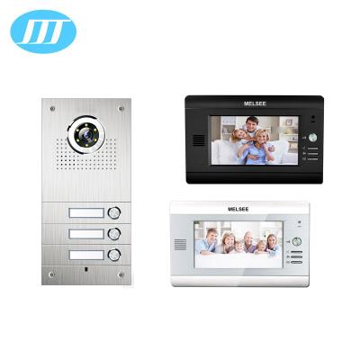 China Monitoring Two Outdoor Reference 4 Indoor Monitors Video Door Phone Bell System DIY Kits For Villa for sale