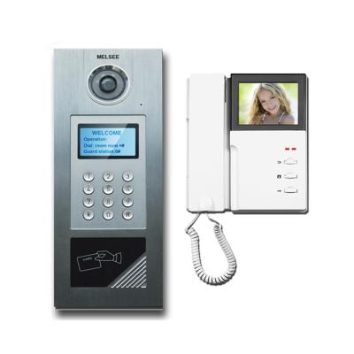 China Call High Quality Video Door Phone Intercom For Multi Apartments With Handset for sale