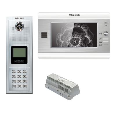 China CCTV Apartment Building Video Doorbell, 7 Inch LCD Wired Cable Door Phone Intercom Building Home Security System for sale