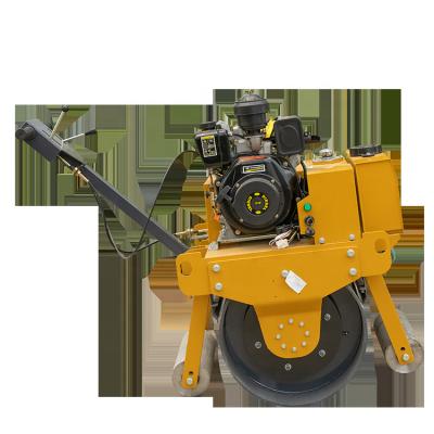 China Building Material Shops Cheap Price 500kg Hand Push Vibrating Single Drum Asphalt Compactor for sale