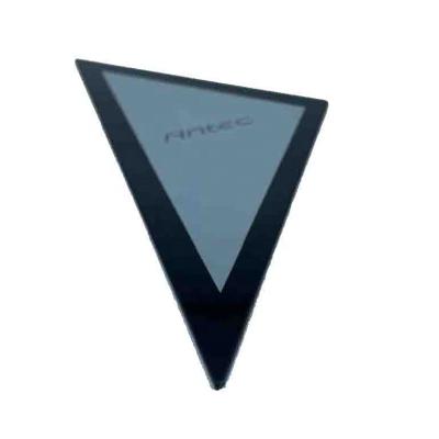 China Contemporary Triangular 2 3 4 5mm Tempered Glass Cover Device Glass With Black Silk Screen Printing for sale