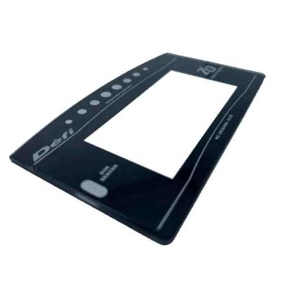 China Modern Display Touch Screen 2mm 3mm 4mm Thermal Tempered Cover Glass With Black Silkscreen Printing for sale