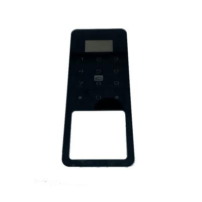 China Chemistry / Medical Tempered Custom Smart Home Square Pattern Printing Screen Panel Door Lock Touch Switch Glass Screen Printing Tempered Glass Cover for sale