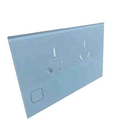 China Contemporary wall switch socket tempered glass, lamp switch glass plates, electrical touch switch glass for sale