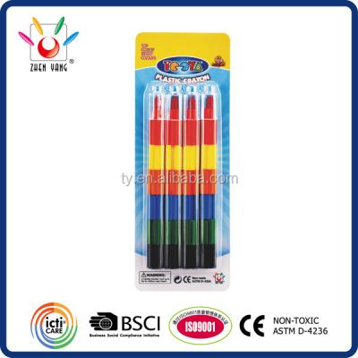 China BRIGHT COLORS 6INI STACKING PENCIL|6IN1 PLASTIC PENCIL IN TRANSPARENT DRESSING for sale