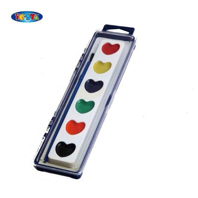 China 6 COLORS BRIGHT COLOR ADJUST SEMI MOIST WATERCOLOR SET IN INDIVIDUAL SHRINK WRAPPING for sale