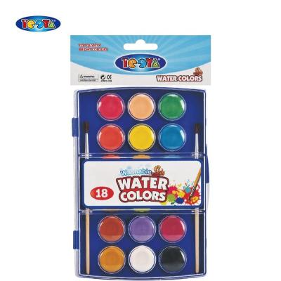 China NEW BRIGHT COLORS MOLD PACKAGED SET OF 18 WATERCOLOR COLOR TABLETS for sale