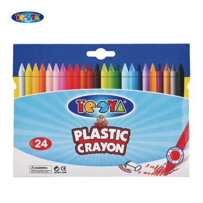 China Regular Plastic Pencils 24 ERASABLE COLOR INJECTION MOLDING PENCIL SETS IN PAPER BOX for sale