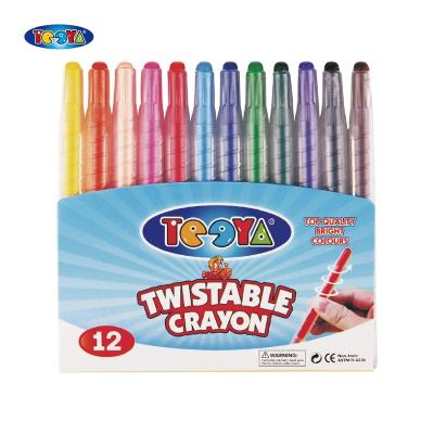 China 12 COLORS BRIGHT color pencil twistable set in PVC bag for sale